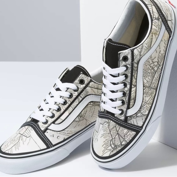 Vans Old Skool Frances Stark / Maps Lace Up Shoe Size: 5.0 Men’s 6.5 Women’s - Picture 1 of 11